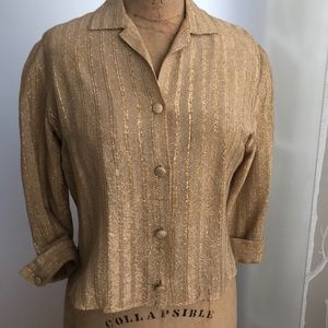 Blouse -gold lame -